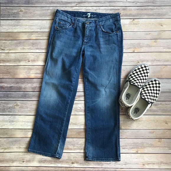 7 For All Mankind Crop “A” Pocket Jeans Size 28 EUC - Picture 4 of 8